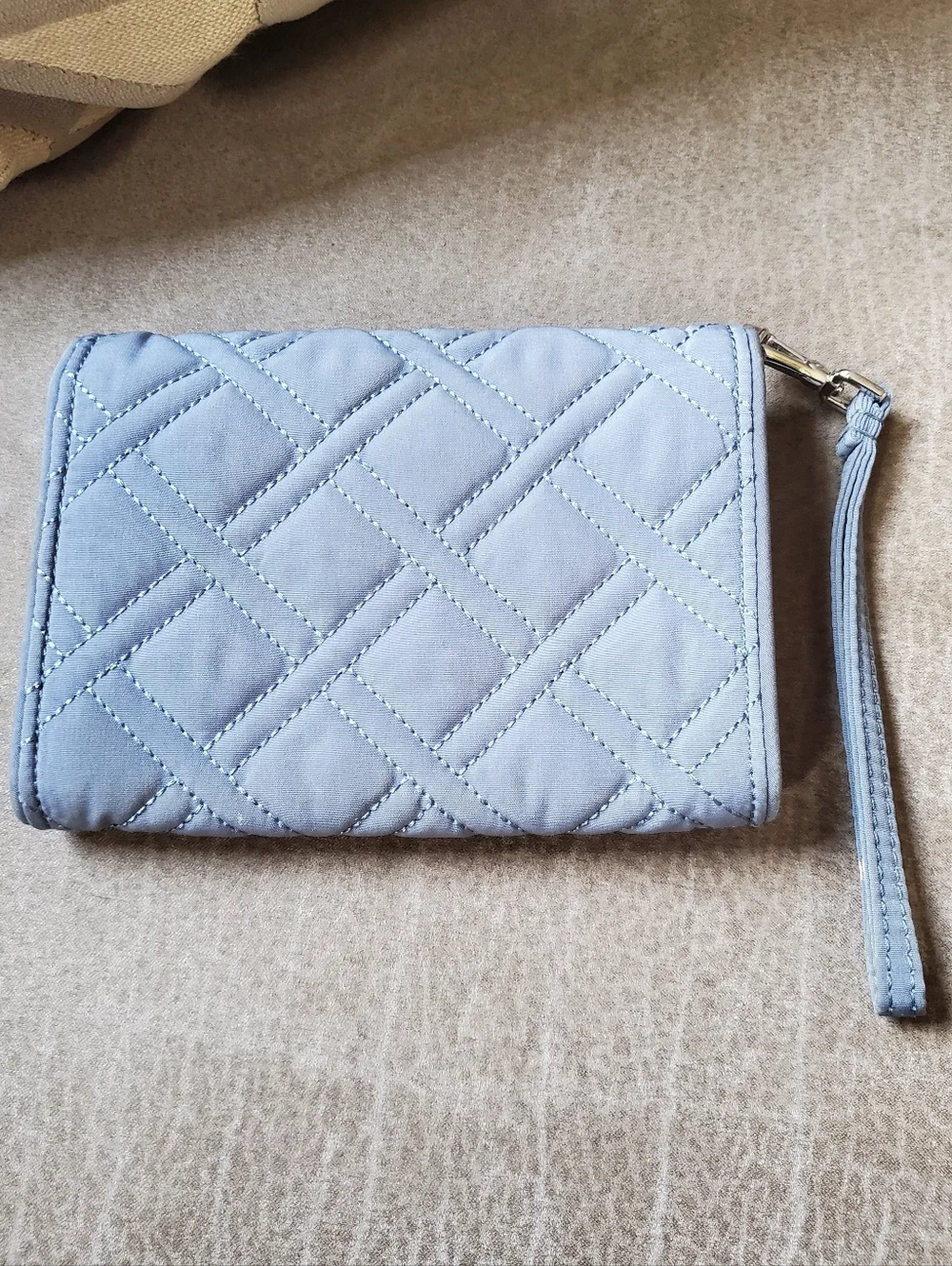 Vera Bradley Quilted Wristlet Clutch Wallet In Shadow Grey